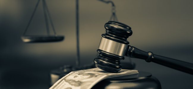 gavel; money; verdict