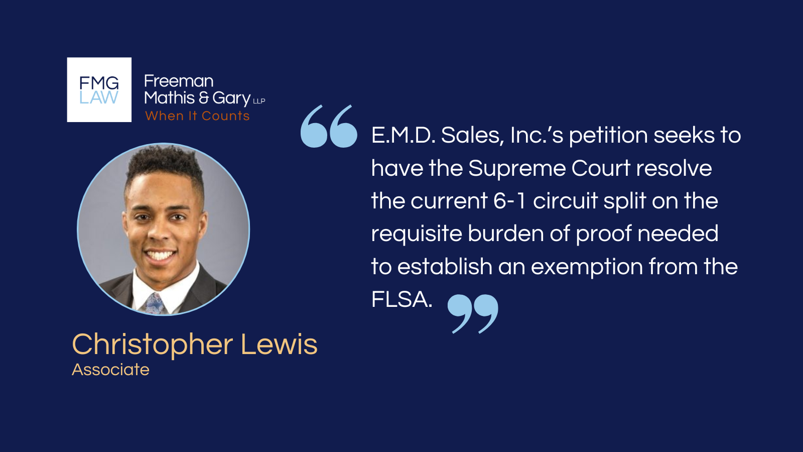 E.M.D. Sales, Inc. v. Carrera: What burden of proof must employers 
