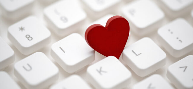 heart; workplace romance; keyboard