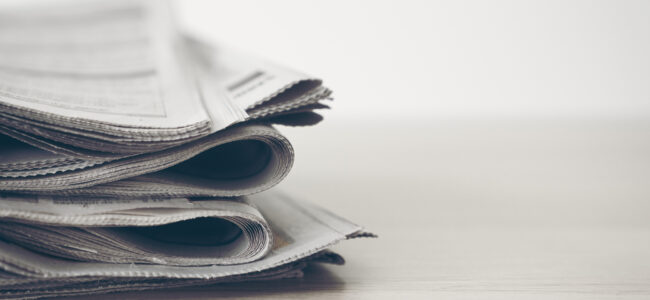 Newspaper concept on the desk